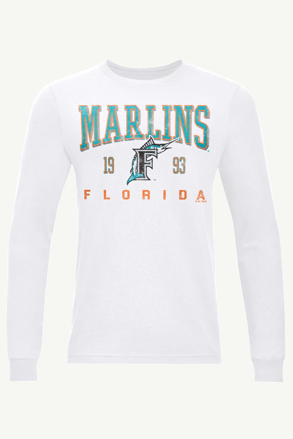 starter MENS MIAMI MARLINS RETRO LONG SLEEVE T SHIRT