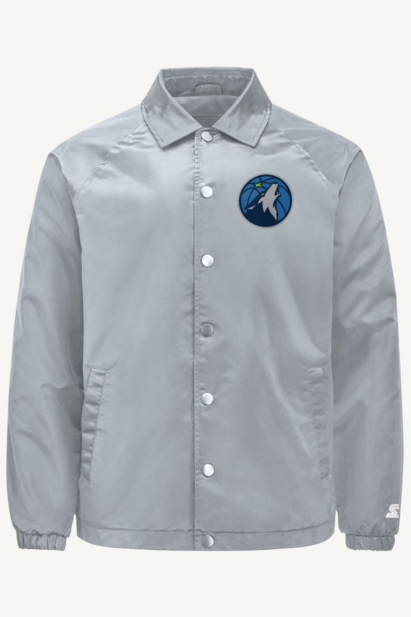 starter MENS MINNESOTA TIMBERWOLVES HALF BALL COACHES JACKET