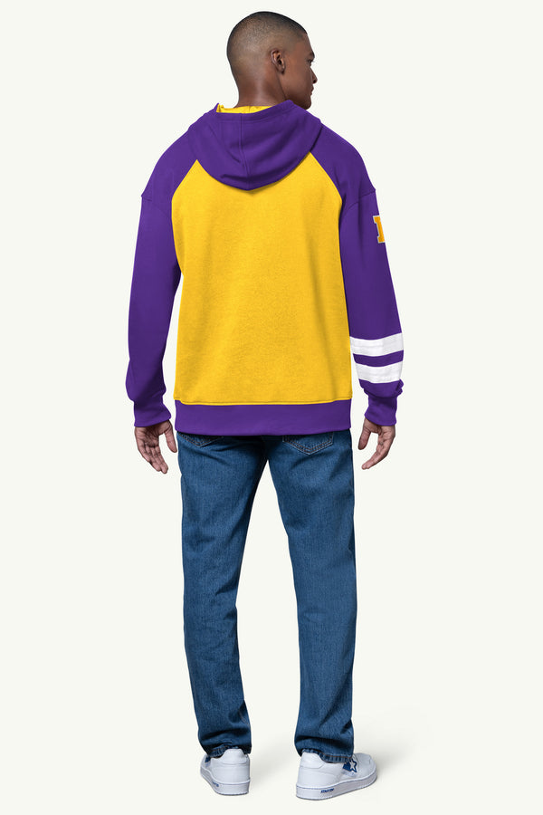Starter MENS MINNESOTA VIKINGS INTERCEPTION COLORBLOCK HOODIE