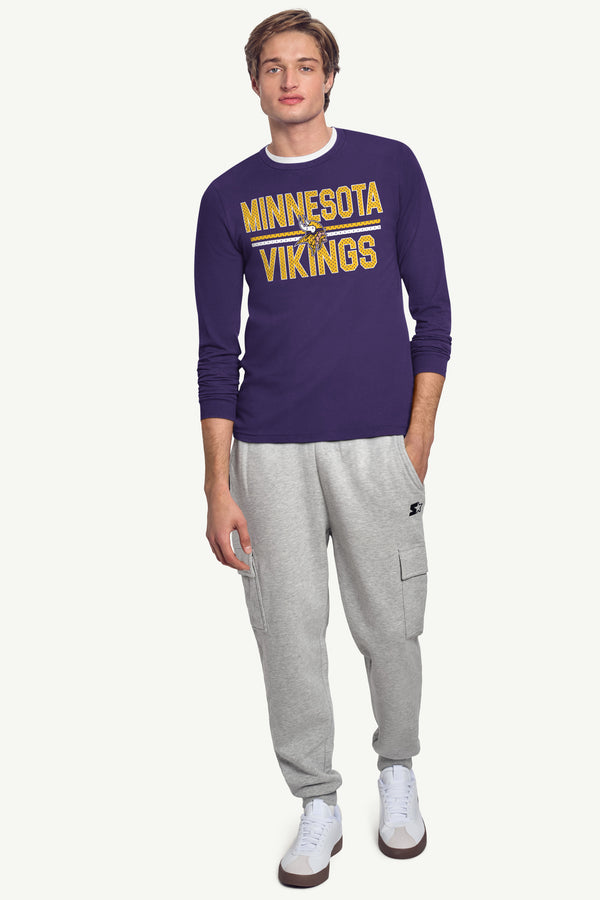 Starter MENS MINNESOTA VIKINGS MESH LOOK LONG SLEEVE T SHIRT
