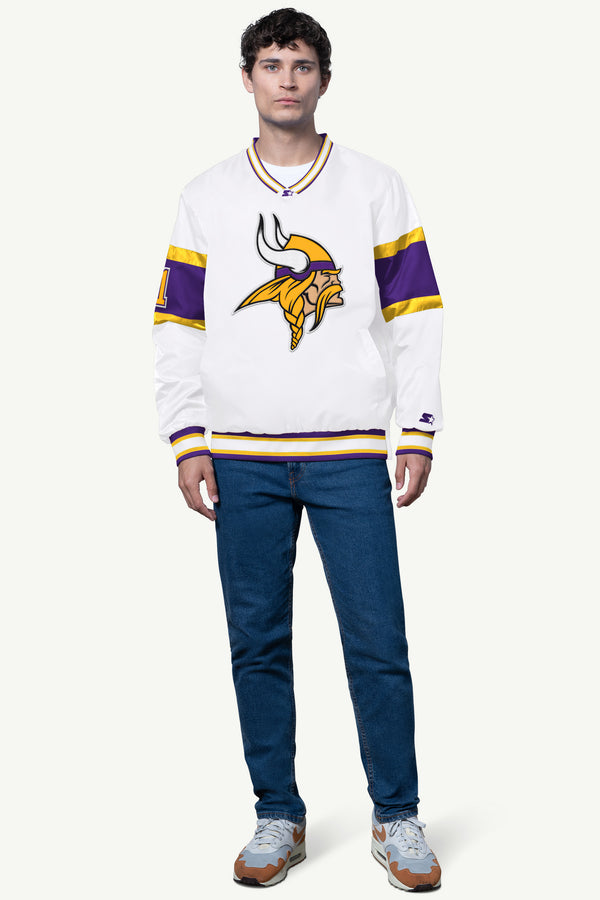 Starter MENS MINNESOTA VIKINGS SIGNAL COLLAR PULLOVER