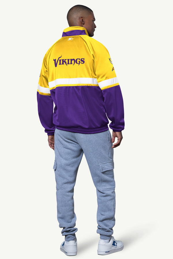 Starter MENS MINNESOTA VIKINGS VETERAN TRACK JACKET