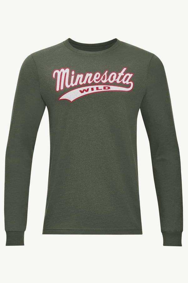 Starter MENS MINNESOTA WILD TAILSWEEP LONG SLEEVE T SHIRT