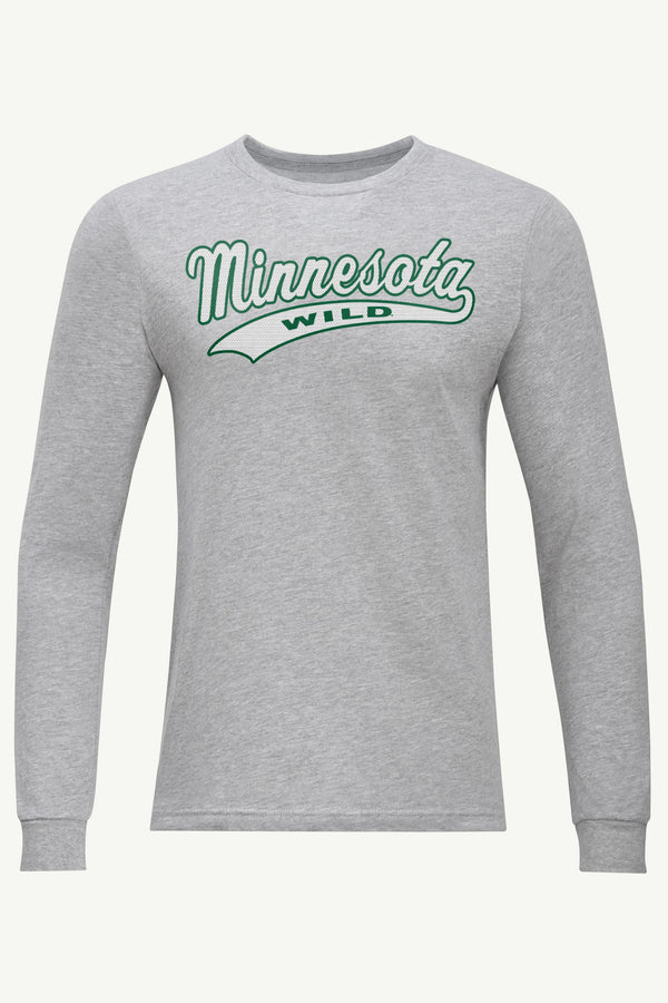 starter MENS MINNESOTA WILD TAILSWEEP LONG SLEEVE T SHIRT