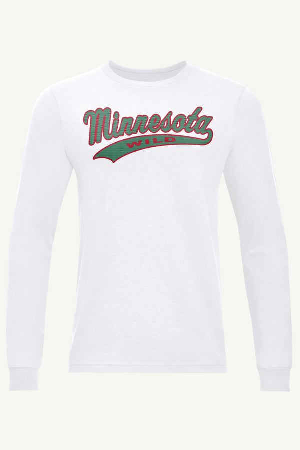starter MENS MINNESOTA WILD TAILSWEEP LONG SLEEVE T SHIRT
