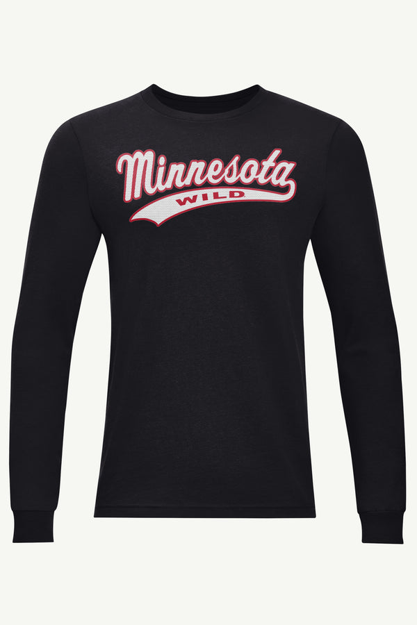 starter MENS MINNESOTA WILD TAILSWEEP LONG SLEEVE T SHIRT