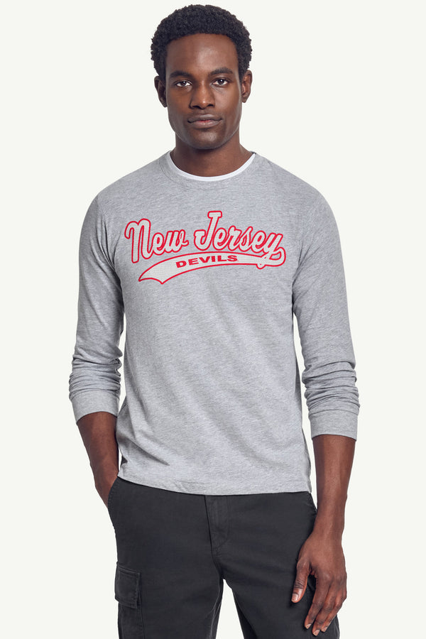 Starter MENS NEW JERSEY DEVILS TAILSWEEP LONG SLEEVE T SHIRT