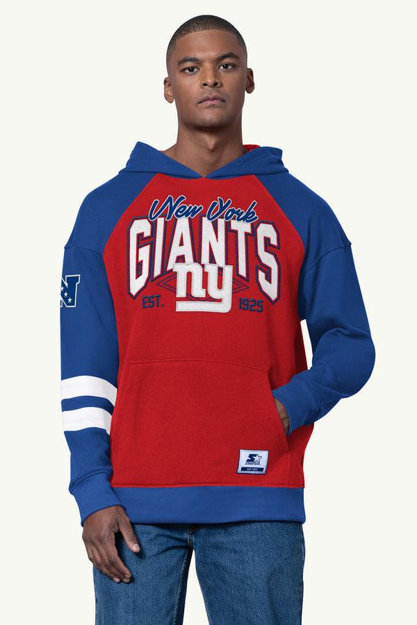 starter MENS NEW YORK GIANTS INTERCEPTION COLORBLOCK HOODIE