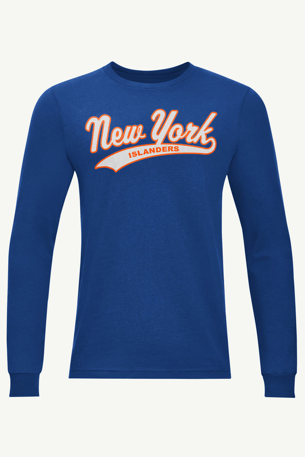 starter MENS NEW YORK ISLANDERS TAILSWEEP LONG SLEEVE T SHIRT