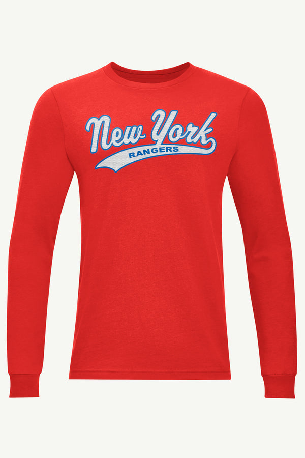 starter MENS NEW YORK RANGERS TAILSWEEP LONG SLEEVE T SHIRT