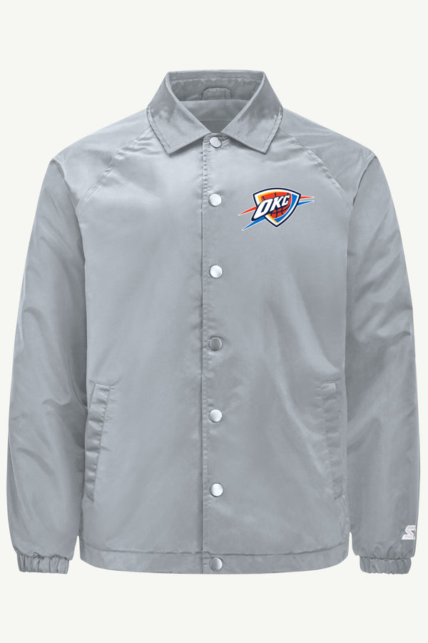 starter MENS OKLAHOMA CITY THUNDER HALF BALL COACHES JACKET