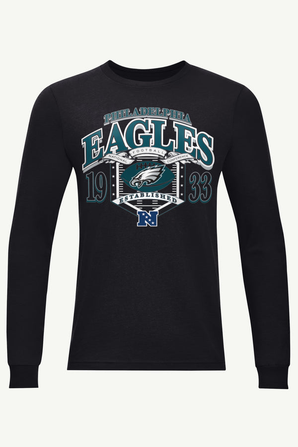 starter MENS PHILADELPHIA EAGLES 80s INSPIRED FIELD LONG SLEEVE T SHIRT
