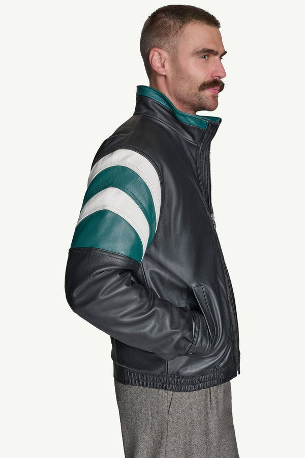 Starter MENS PHILADELPHIA EAGLES FULL ZIP LEATHER JACKET
