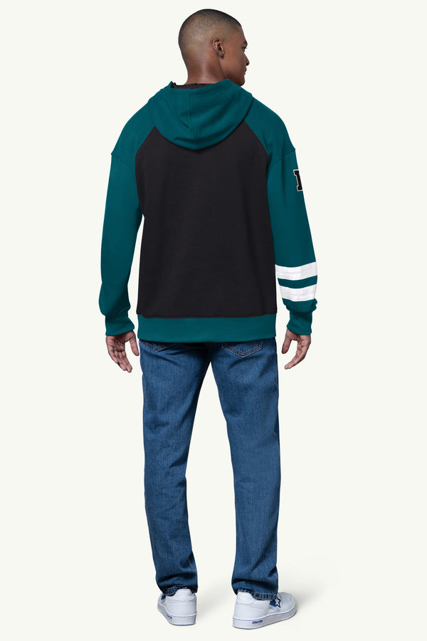 Starter MENS PHILADELPHIA EAGLES INTERCEPTION COLORBLOCK HOODIE