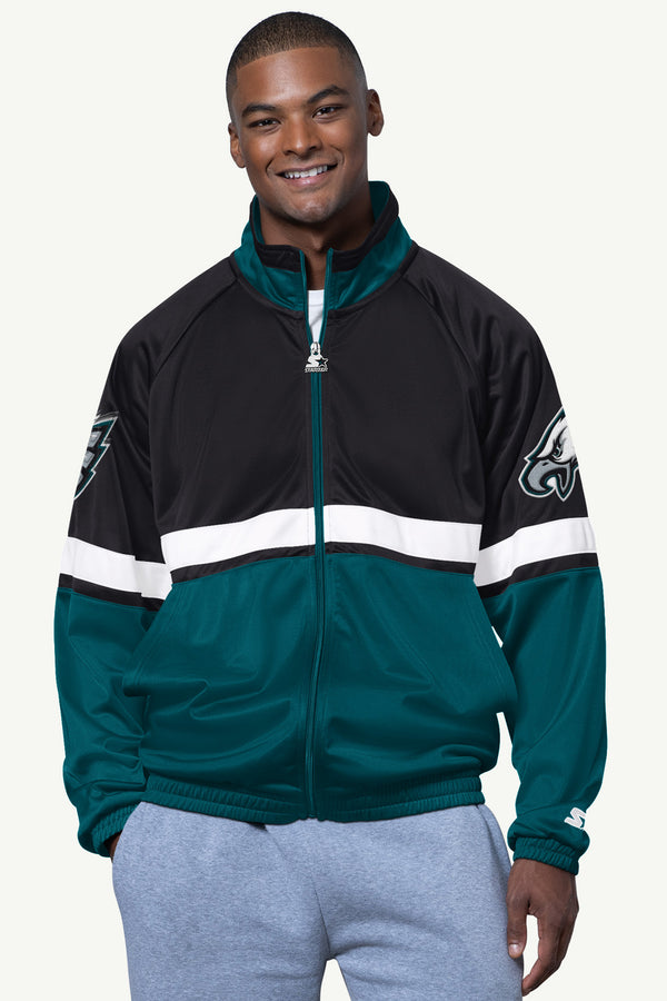 starter MENS PHILADELPHIA EAGLES VETERAN TRACK JACKET