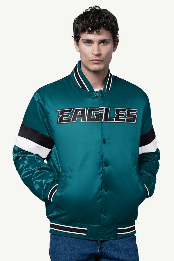 starter MENS PHILADELPIA EAGLES SATIN VARSITY JACKET