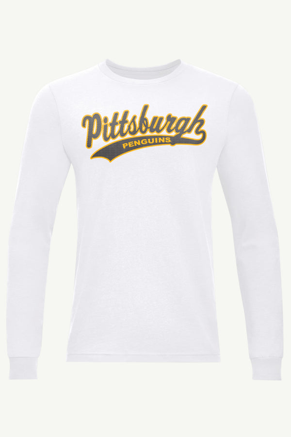 starter MENS PITTSBURGH PENGUINS TAILSWEEP LONG SLEEVE T SHIRT
