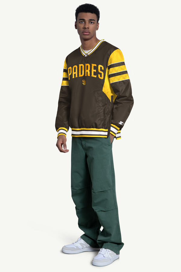 Starter MENS SAN DIEGO PADRES ENFORCER V-NECK PULLOVER JACKET