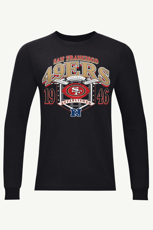 starter MENS SAN FRANCISCO 49ERs 80s INSPIRED FIELD LONG SLEEVE T SHIRT