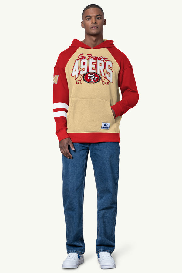 Starter MENS SAN FRANCISCO 49ERS INTERCEPTION COLORBLOCK HOODIE