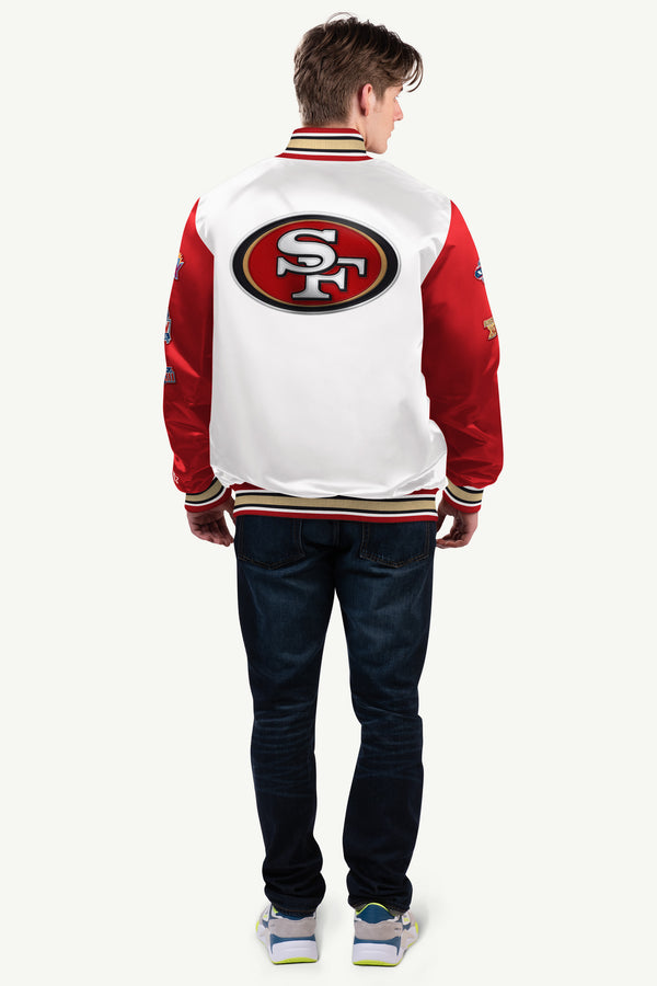 Starter MENS SAN FRANCISCO 49ERS SATIN VARSITY JACKET