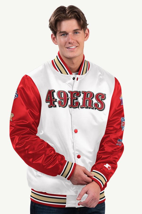 starter MENS SAN FRANCISCO 49ERS SATIN VARSITY JACKET