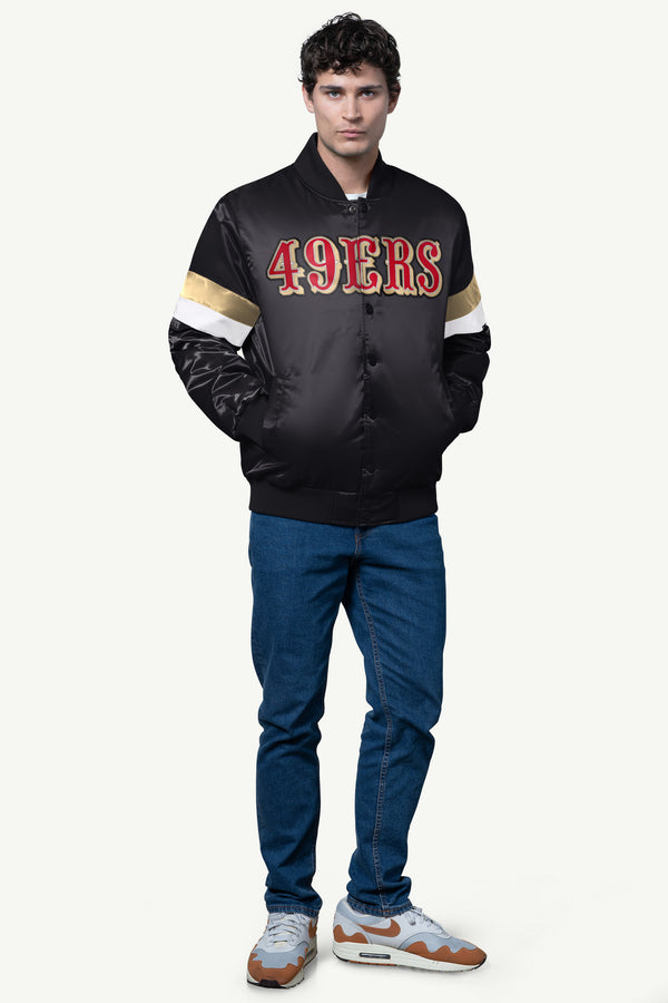 Starter MENS SAN FRANCISCO 49ERS SATIN VARSITY JACKET