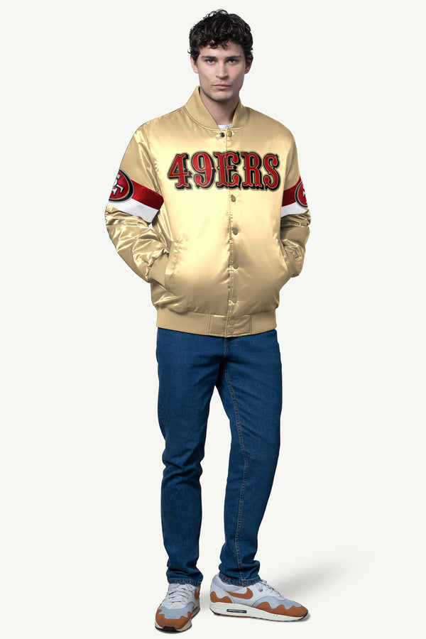 Starter MENS SAN FRANCISCO 49ERS SATIN VARSITY JACKET