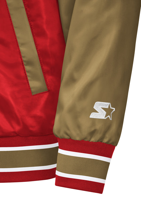 Starter MENS SAN FRANCISCO 49ERS SATIN VARSITY JACKET