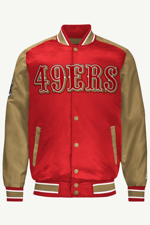 starter MENS SAN FRANCISCO 49ERS SATIN VARSITY JACKET