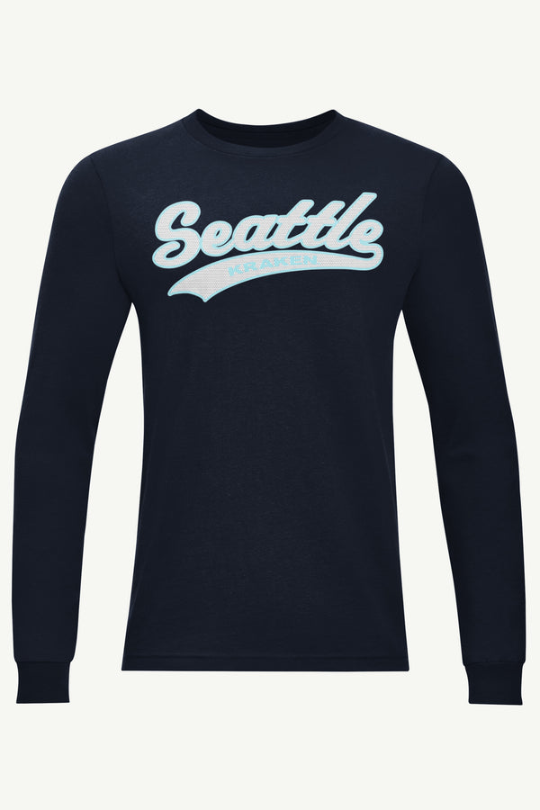 starter MENS SEATTLE KRAKEN TAILSWEEP LONG SLEEVE T SHIRT
