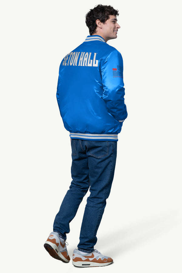 Starter MENS SETON HALL PIRATES SATIN VARSITY JACKET