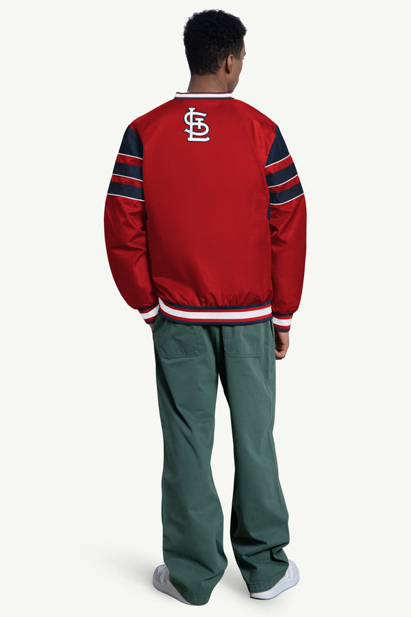 Starter MENS ST LOUIS CARDINALS ENFORCER V-NECK PULLOVER JACKET