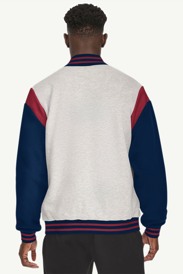 Starter MENS STARTER HEAVYWEIGHT FLEECE VARSITY JACKET