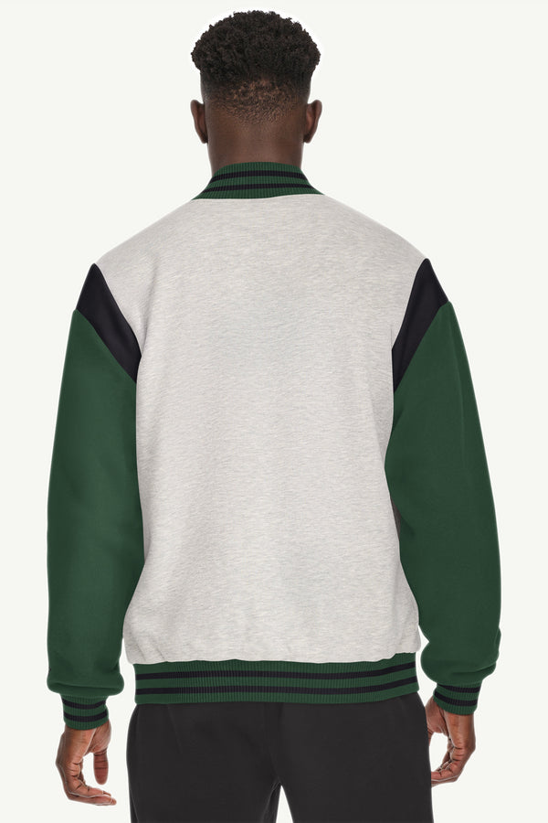 Starter MENS STARTER HEAVYWEIGHT FLEECE VARSITY JACKET