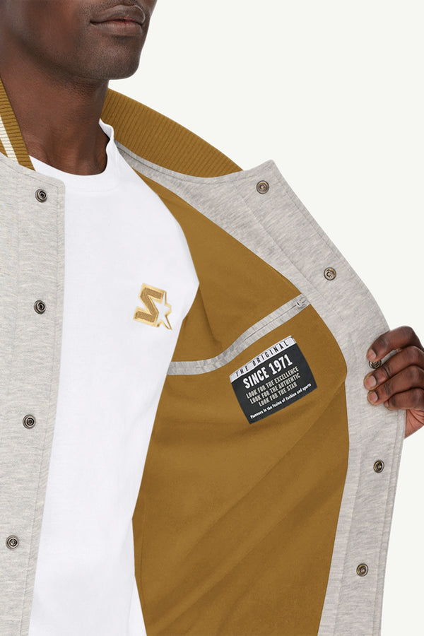 Starter MENS STARTER HEAVYWEIGHT FLEECE VARSITY JACKET