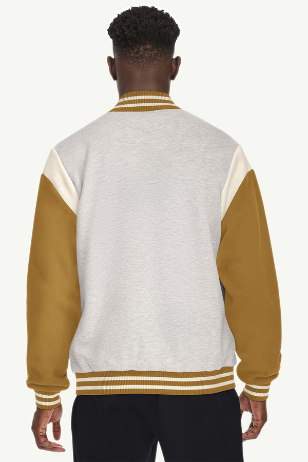 Starter MENS STARTER HEAVYWEIGHT FLEECE VARSITY JACKET