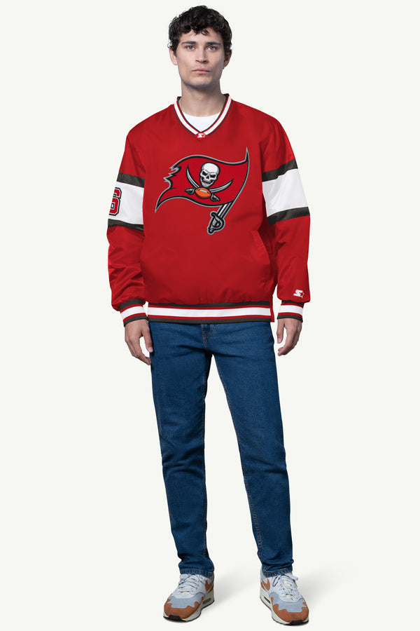 Starter MENS TAMPA BAY BUCCANEERS SIGNAL COLLAR PULLOVER