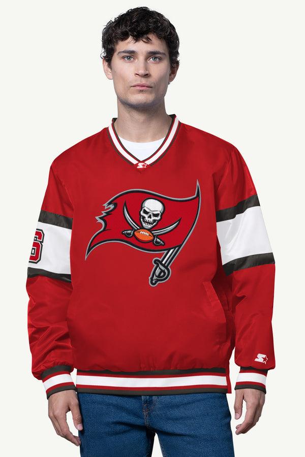 starter MENS TAMPA BAY BUCCANEERS SIGNAL COLLAR PULLOVER