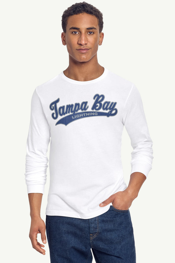 Starter MENS TAMPA BAY LIGHTNING TAILSWEEP LONG SLEEVE T SHIRT