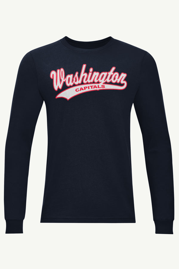 starter MENS WASHINGTON CAPITALS TAILSWEEP LONG SLEEVE T SHIRT