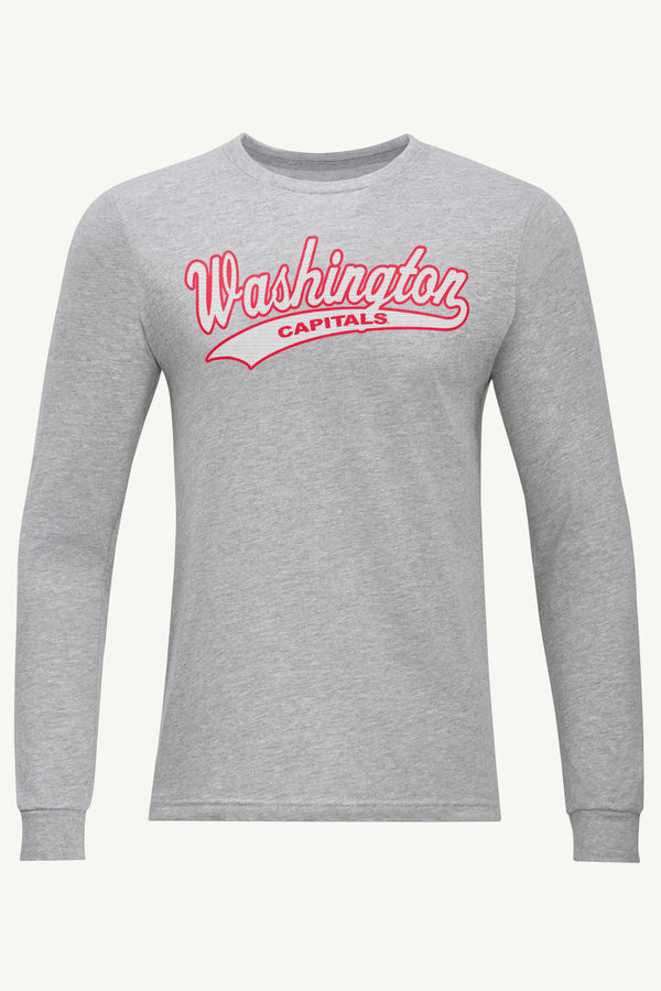 starter MENS WASHINGTON CAPITALS TAILSWEEP LONG SLEEVE T SHIRT