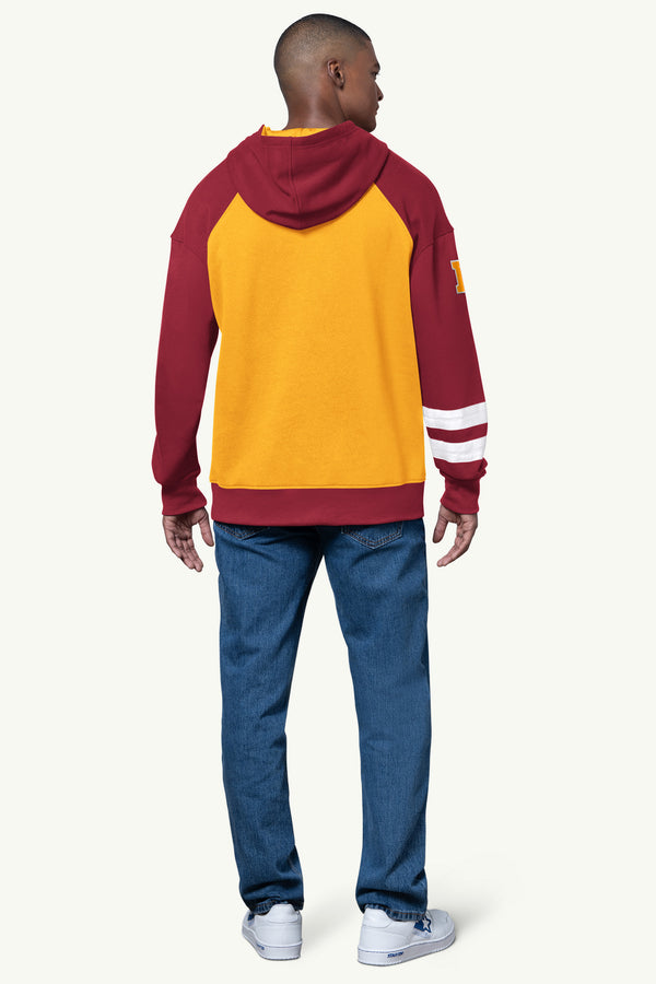 Starter MENS WASHINGTON COMMANDERS INTERCEPTION COLORBLOCK HOODIE