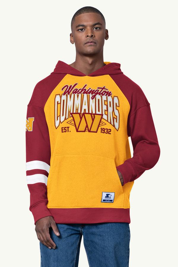 starter MENS WASHINGTON COMMANDERS INTERCEPTION COLORBLOCK HOODIE
