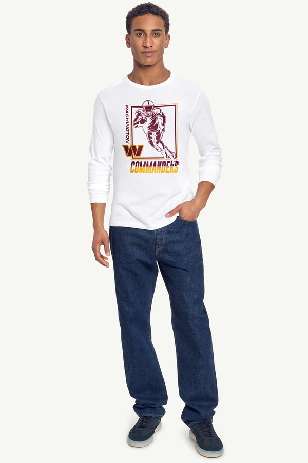 Starter MENS WASHINGTON COMMANDERS PLAYER GRID LONG SLEEVE T SHIRT