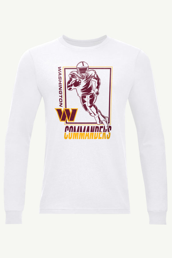 starter MENS WASHINGTON COMMANDERS PLAYER GRID LONG SLEEVE T SHIRT