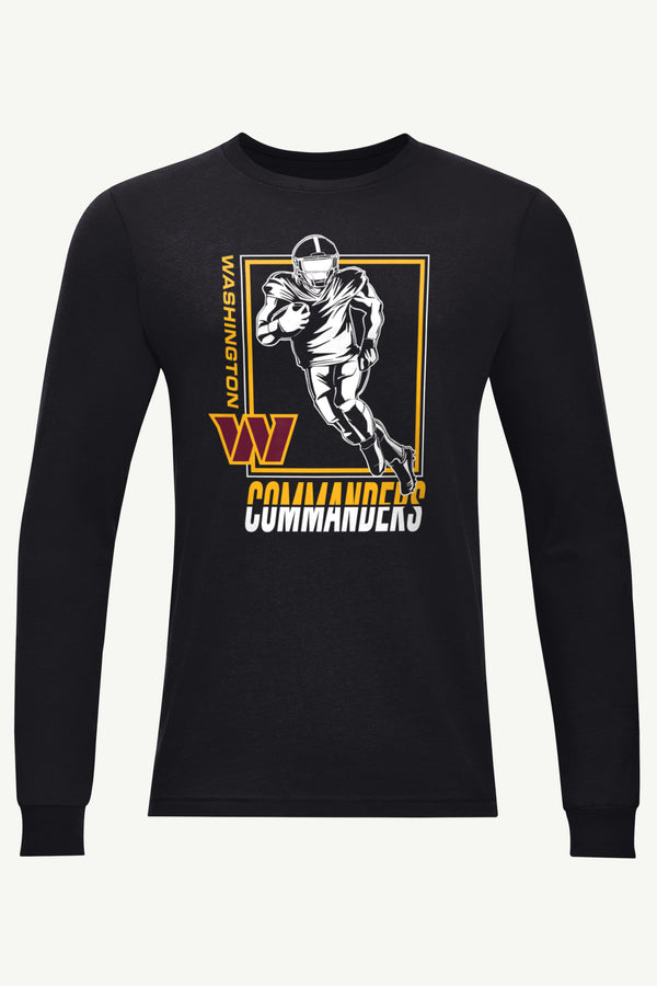 starter MENS WASHINGTON COMMANDERS PLAYER GRID LONG SLEEVE T SHIRT