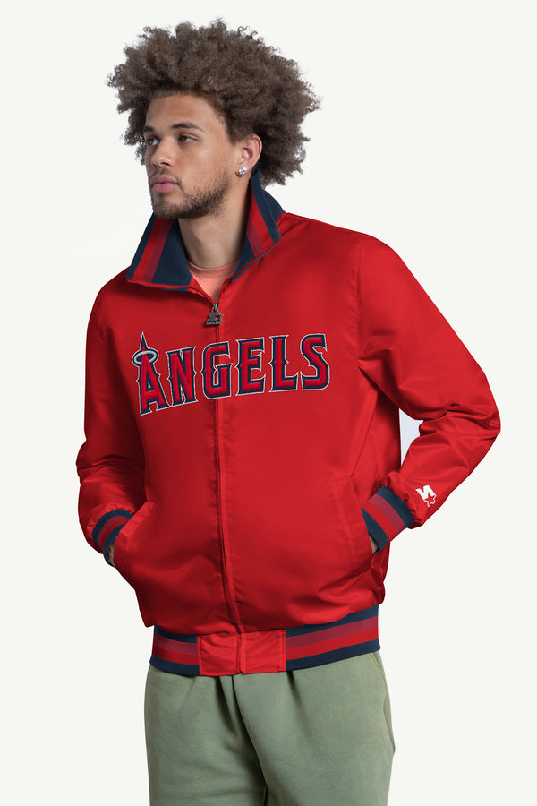 starter MENS ANAHEIM ANGELS CAPTAIN VARSITY JACKET