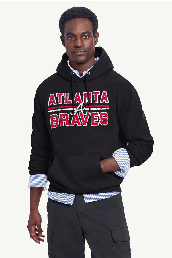 Starter MENS ATLANTA BRAVES MESH LOOK HOODIE