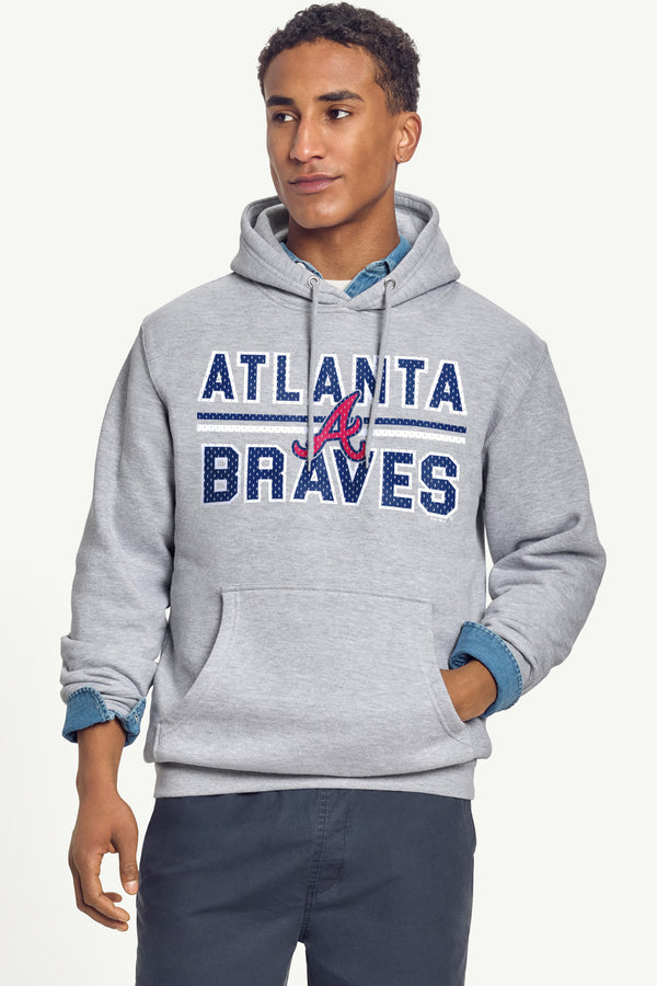Starter MENS ATLANTA BRAVES MESH LOOK HOODIE